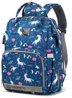 Buy 133 3 Pcs Baby Maternity Diaper Fashion Waterproof Multifunctional large capacity backpack bag - Unicorn Blue in Egypt