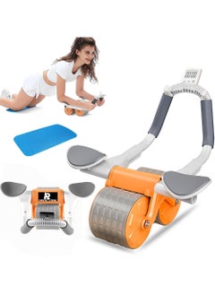 اشتري Automatic Rebound Ab Abdominal Exercise Roller Wheel Abs Roller Wheel Core Exercise Equipment with Elbow Support and Timer for Men Women في السعودية