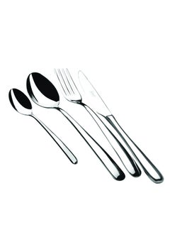 Buy Salvinelli 24 Pieces Set in Gallery Box Style Stainless Steel Cutlery Set in UAE