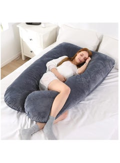 Buy Pregnancy Pillow, U-Shape Maternity Pillow with Removable Cover, Full Body Pillow for Pregnant Women (Black) in Saudi Arabia