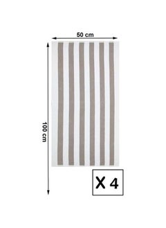 Buy Signoola 4 Kids Beach towels 50 x 100 cm Brown Stripes, 100% cotton. in Egypt