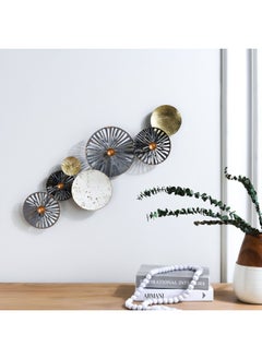 Buy Ivet Metal Wall Decor 26x73.7x3.8cm- Multicolor in UAE