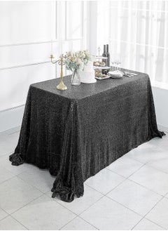 Buy Glitter Sequin Rectangle Tablecloth for Party Wedding Bridal Baby Shower Home Decorations 120x180cm in Saudi Arabia