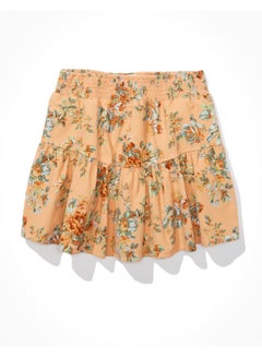 Buy AE Tiered Floral Corduroy Mini Skirt in Saudi Arabia