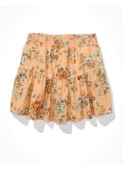 اشتري AE Tiered Floral Corduroy Mini Skirt في السعودية