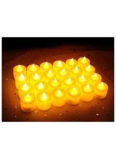 Buy Sky-Touch 24PCS LED Tea Lights Candles : Realistic Bright Flickering Flameless Battery Operated Candles Replaceable battery for Festival Wedding Restaurant Table Decor White in UAE