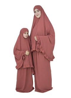 Buy Two Piece Islamic prayer dress for girls kids and women -Prayer Clothes for girls and Muslim Women-Prayer Abaya For women and girls kids- Umrah essentials for women -Prayer dress women in UAE