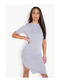 اشتري Basic Side Split Midi T Shirt Dress في الامارات