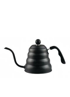 Buy Hand Drip Gooseneck Tea Pot With Lid Black 1200ml in UAE