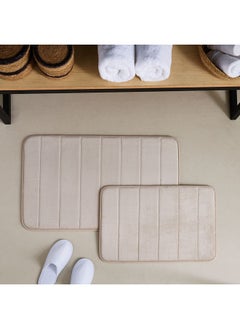 Buy Snug 2-Piece Memory Foam Bathmat Set 80 x 50 cm in Saudi Arabia