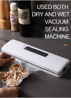 Buy Fully Automatic Vacuum Sealing Machine Plastic Sealing Dry And Wet Sealing Machine Small Household Food Preservation Machine(Including 10 Vacuum Bags) in Saudi Arabia