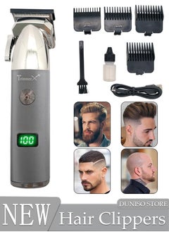 اشتري Smart Hair Clippers Electric with Digital Display 4 Kinds of Positioning Combs Turbo Motor Hair Cutting Kit Pro Mens Clippers, Cordless Rechargeable Hair Trimmer Set Professional Barbers Grooming Kit في السعودية