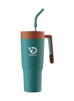 Buy Insulated Tumbler Travel Mug 1200ML Cupholder Friendly Vacuum Reusable Keeps Cold Hot for 24 Hours 40 OZ  Forest Green in UAE