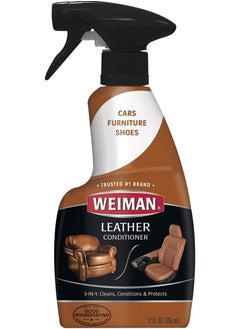 Buy Weiman Leather Cleaner and Conditioner 354ml Use On Car Interior Shoes Briefcase Handbags And Jackets in UAE