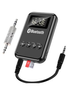 اشتري SYOSI Bluetooth Transmitter Receiver with LCD Screen, 4-in-1 Wireless Audio V5.0 AUX Bluetooth Adapter for Car/PC/TV/Airplane/Home Theater/Speakers/MP3 Player to Headphones في الامارات