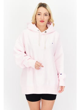 Buy Women Sportswear Fit Long Sleeve Outdoor Hooded Sweatshirt, Light Pink in Saudi Arabia