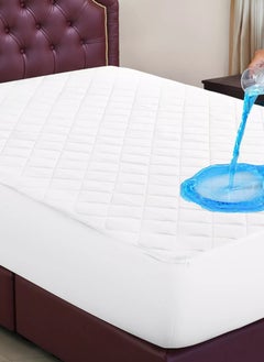 Buy Extra Deep Quilted Mattress Protector Bed Topper Cover 180X200+30Cm in UAE