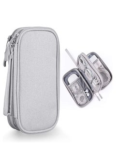 اشتري Small Electronic Organizer Cable Bag Portable Travel Case for Digital Gadgets, Cables, Chargers, and Accessories with Multiple Compartments في الامارات