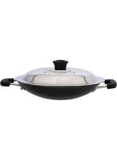 اشتري Non Stick Appa Chatti With Stainless Steel Lid Dc1913 Aluminum Durable 3 Layer Construction Cool Touch Handle Suitable For All Types Of Hobs Multi في السعودية