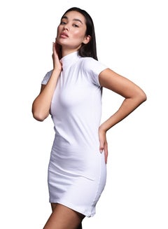 Buy COMODO  Highneck Half sleeve  short Dress in Egypt