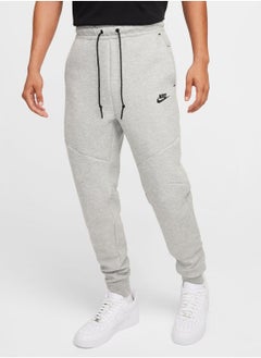 Southpole Men's Fleece Jogger Cargo Pants - Heather Grey, Drawstring Waist, Banded Cuffs, Casual Comfort