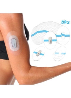 اشتري 20 Pack Adhesive Patches for Dexcom G6 Sensor Covers Overpatch Waterproof Sticker Clear Film Tape في السعودية