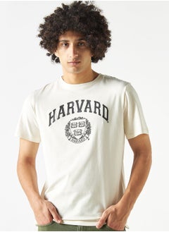 Buy Harvard Print Crew Neck T-Shirt in Saudi Arabia