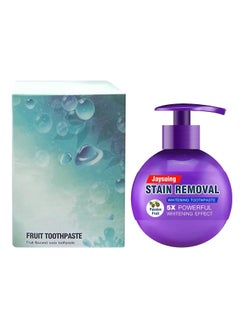 Buy Baking Soda Whitening Toothpaste,Intensive Stain Removal Whitening Toothpaste Strengthening Toothpastes Strong Cleaning Power Natural Stain Remover Fluoride-Free Toothpaste in UAE