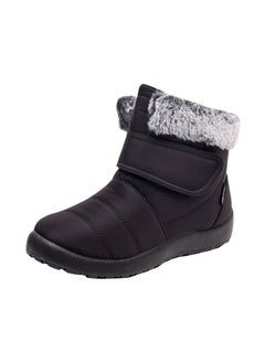 اشتري Women's Warm Plush And Thick Waterproof Cotton Boots Black في السعودية