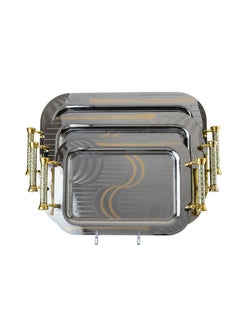 Buy Stainless steel Tray set 3 pcs in Saudi Arabia