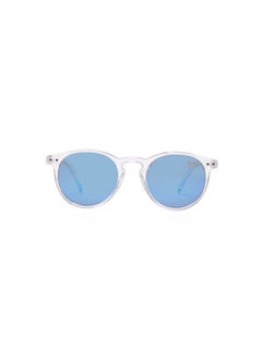 Buy Polarized PC Blue Mirror with Round type, Round Shape
45-20-125 mm Size, 0.74MM POLARZIED Lens Material, Transprarent Frame Color in UAE