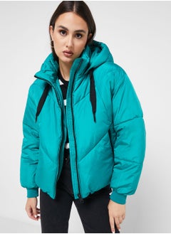 اشتري Zip Through Hooded Puffer Jacket في السعودية