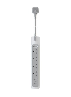 Buy RAFEED Power Extension Strip Cable Lead 3 Meter 4 Sockets 2 USB A Ports And 1 USB C Port (WA30019) in Saudi Arabia