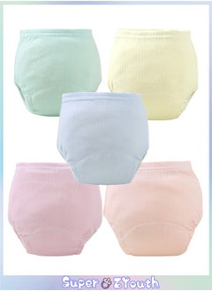 Buy 5-Pieces Baby Potty Training Pants, Breathable Potty Training Underwear, Toddler Training Underwear for Boy and Girls, Size 90 / 100 / 110 in Saudi Arabia