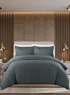 Buy 4 Pieces Striped Single Duvet Cover Set in UAE