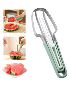 Buy Watermelon Cutter Slicer, 3-in-1 Watermelon Cutter Slicer Tool, Stainless Steel Watermelon Popsicle Cutter Watermelon Fork Slicer Cutter Melon Cutter Watermelon Knife Fruit Cutter in Saudi Arabia