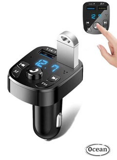 Buy Car Ounted Bluetooth MP3 Player, FM Transmitter, Supports Multiple Audio Modes For Playback, Comes With Dual USB Charging, Stable On Both Sides With Anti Slip Shrapnel in Saudi Arabia