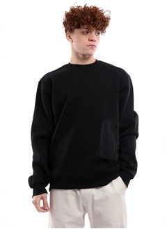 اشتري Black Sweatshirt with Front Waterproof Zipped Pocket في مصر