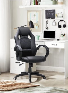 اشتري Office Chair, Gaming Chair, Desk Chair, Computer Chair, Swivel Chair With Tilting Mechanism, Work Chair, Height AdJustable, Black في السعودية