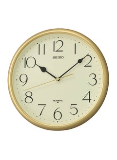 Buy QXA747G Analog Wall Clock - Yellow/Gold Dial in Egypt