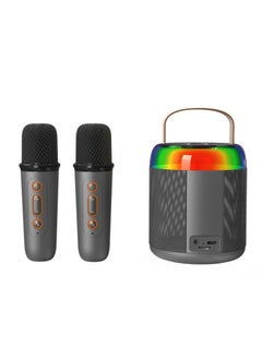 Buy Cross-border Childrens K-song Bluetooth Speaker Home Wireless K-song Audio with Microphone Microphone K-song Bluetooth Small Audio Y2 black [speaker 6W] in UAE