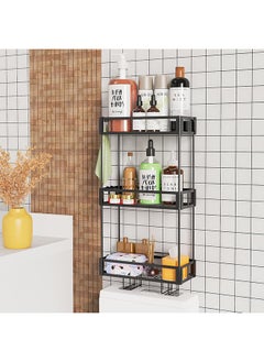 Buy 3-Tier Over Toilet Bathroom Organizer Bathroom Storage Over The Toilet Toilet Tank Basket Metal Over Toilet Organizer Toilet Storage Shelf Without Drilling 3-Tier Bathroom Shelf Over Toilet in Saudi Arabia