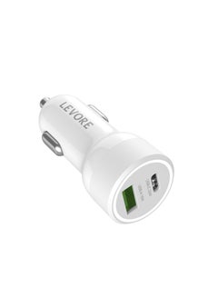 Buy LEVORE Car Charger power delivery ( PD ) 2 Port in UAE