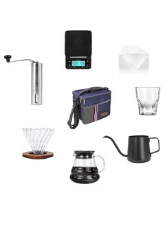 Buy Coffee Maker Set of 8 Pieces Professional To Prepare and Brew Coffee By Drip in Saudi Arabia