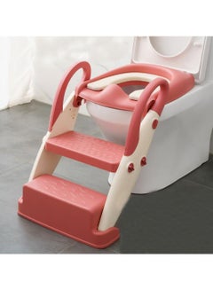 Buy Kids Multi-function Auxiliary Stair Folding Toilet（Pink） in UAE