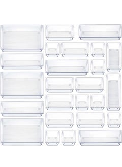 Buy 25 Pcs Clear Plastic Drawer Organizers Set in UAE