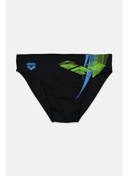 اشتري Men Graphic Print Swimwear Brief, Black Combo في السعودية