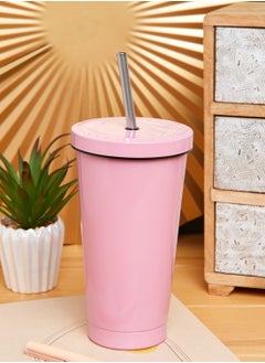 Buy Stainless Steel Tumbler With Straw in UAE