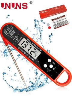 اشتري Digital Food Thermometer With Probe,Food Thermometer For Cooking Grilling,Waterproof Grill Thermometer With Magnetic Back Calibration For Baking,Liquids,Candy Air في الامارات