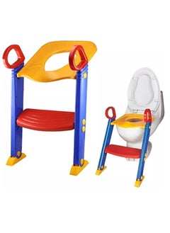 Buy Portable Folding Trainer Toilet Potty Training Ladder Chair For Children in UAE